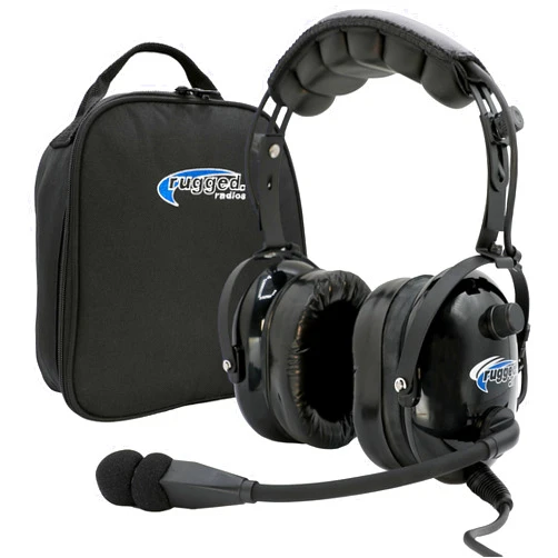 Rugged. Air RA900 Premium Stereo Aviation Pilot Headset for Flight Instructors Private Pilots Features Clear Hear Speakers Noise Canceling Microphone Gel Ear Seals and Free Headset Bag