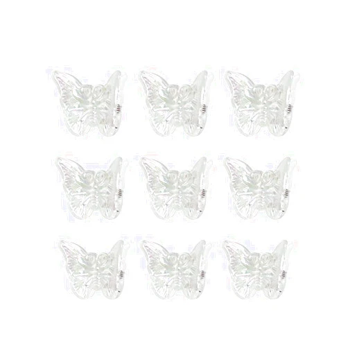 Zhouocea 30 Pcs Butterfly Hair Clips Mini Butterfly Hair Claws Small Butterfly Clips Cute Butterfly Snap Hair Clips Hair Accessories for Women Girls, 0.79 x 0.59 Inch (Clear White)