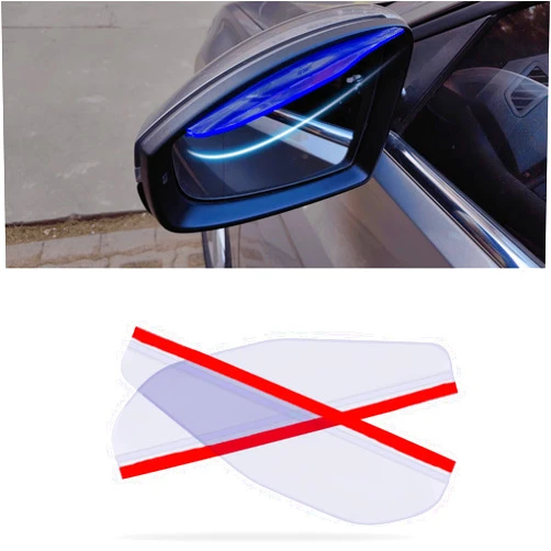 Stymart 2Pcs Car Rear View Mirror Rain Visor Guard, Carbon Fiber Car Side Mirror Rain Eyebrow Guard, Auto Mirror Rain Visor, Car Exterior Trim Accessories Universal for Cars Truck and SUV(Transparent)