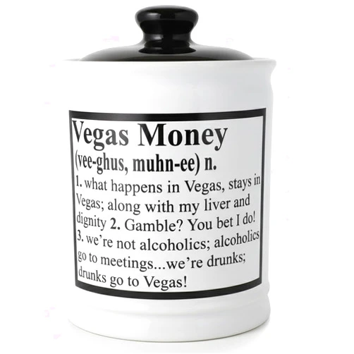 Cottage Creek Jars | Vegas Money Casino Money Jar | Las Vegas Casino Piggy Bank | Fun Home Decor Slot Machine Gifts for Men and Women | Birthday, White Elephant