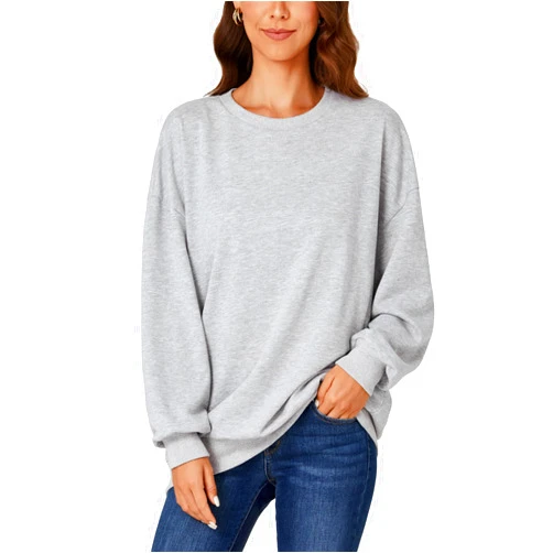 Rooscier Women's Oversized Sweatshirts Fleece Crew Neck Pullover Sweaters Casual Loose Top