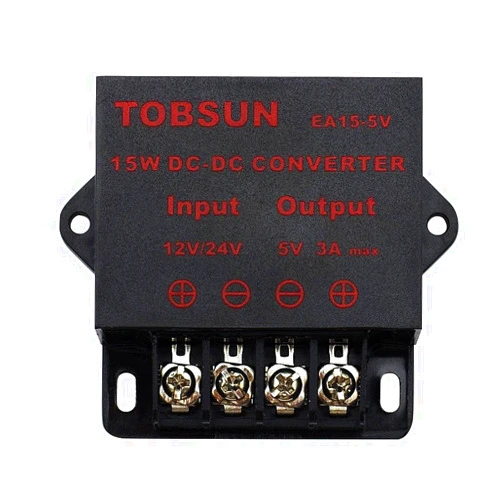 BINZET DC Converter Step Down Regulator 5V Regulated Power Supplies Transformer Converter (5V 3A 15W)