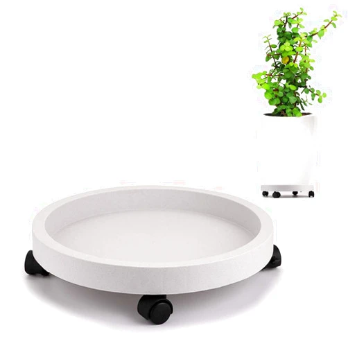 Skelang Plant Caddy 13 Inches, Wheeled Planter Pallet, Plant Stand Dolly for Heavy Planter, Deck Potted Plant, Garden Planter, Load Capacity 120Lbs