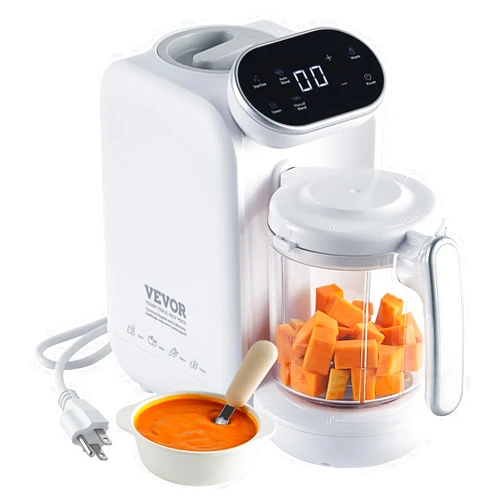 VEVOR Baby Food Maker, 430W Baby Food Processor with 750ML Tritan Container, SUS304 Stainless Steel, BPA-Free 5 in 1 Baby Food Puree Blender Steamer Grinder for Food, Fruit, Vegetable, Meat, ETL