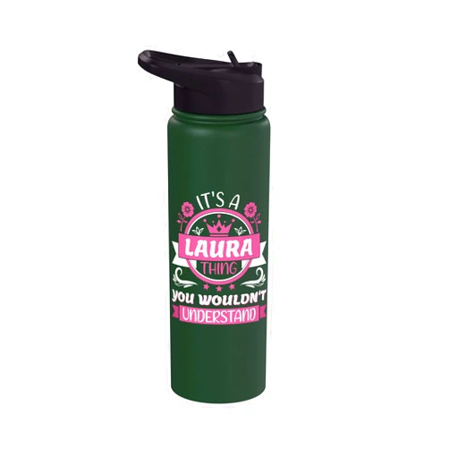 Laura Name Day Gifts For Women VKAD Laura Name | It's a Laura Thing You Wouldn't Understand Stainless Steel Insulated Water Bottle