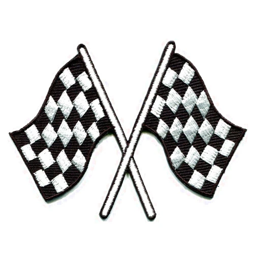 Graphic Dust Checkered Flag Chequered auto car Racing Rockabilly Embroidered Iron on Patch Applique Motorcycle Biker Racing Jacket