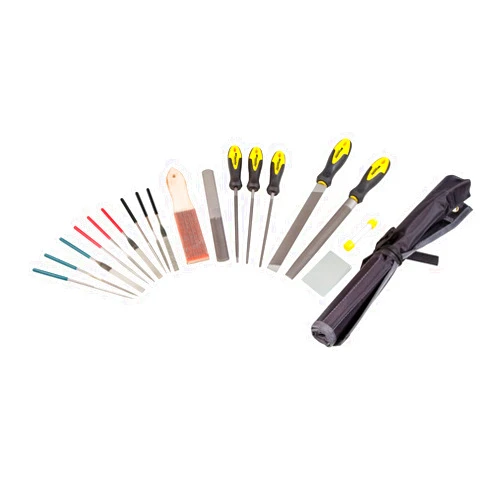 Wheeler Professional Gunsmithing File Set with Roll Up Storage Case for Firearm Maintenance, Black