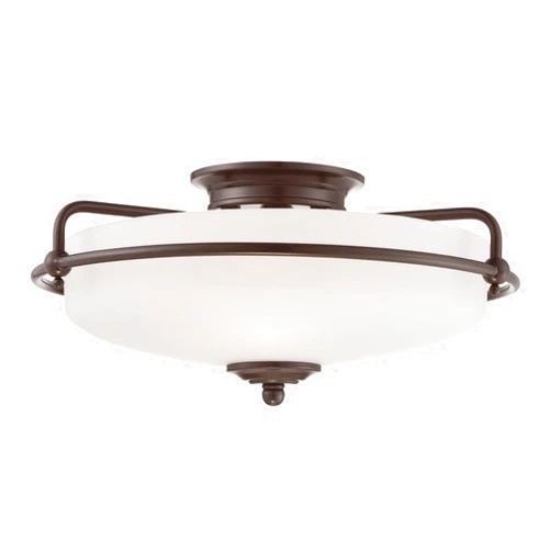 Quoizel GF1617PN Griffin Interior Lighting Modern White Etched Glass Round Flush Mount Ceiling Light, 3-Light 300 Total Watts, 8