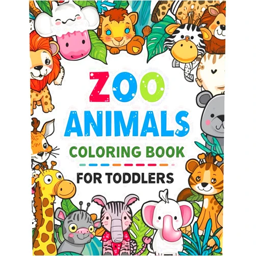 Y’z Factory Zoo Animals Coloring Book for Toddlers: 55 adorable zoo animals to color and learn — a fun keepsake coloring book with a special letter page from family.