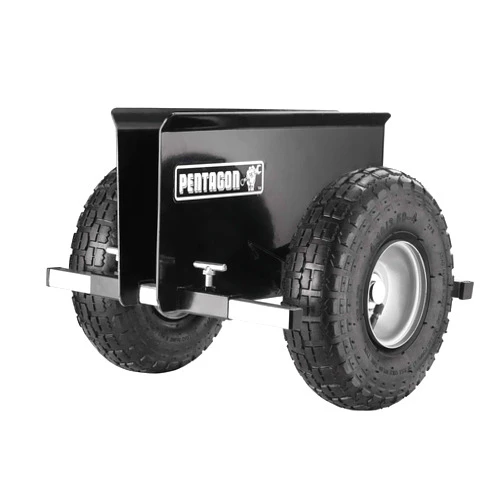 PENTAGON TOOLS Drywall Cart - Lumber, Wood Paneling, and Plywood Carrier Holds up to 600lbs - Door Dolly with 10-inch Inflatable Wheels by Pentagon Tools (Black)