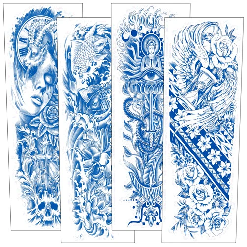 Aresvns Semi Permanent Tattoos for Adult, Realistic Temporary Tattoo Sleeve, Full Arm Temporary Tattoos Waterproof & Long-Lasting 2-3 Weeks Christmas Gift