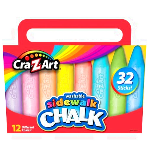 CRAYOLLA Cra-Z-Art Washable Sidewalk Chalk - 32 Count (Pack of 2)
