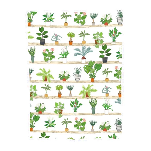 ILEABEC Plants Throw Blanket Soft Travel Blanket Lightweight Outdoor Blankets Warm Blanket All Seasons Fluffy Flannel Blanket for Sofa Couch Bed (50