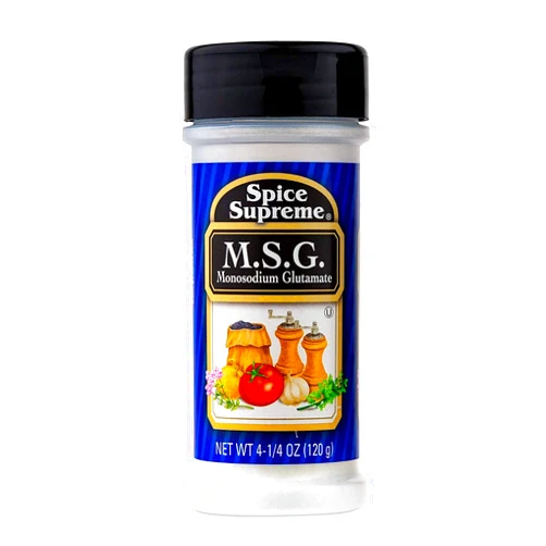 Spice Supreme M.S.G. Monosodium Glutamate, plastic shaker, 4.25-oz.