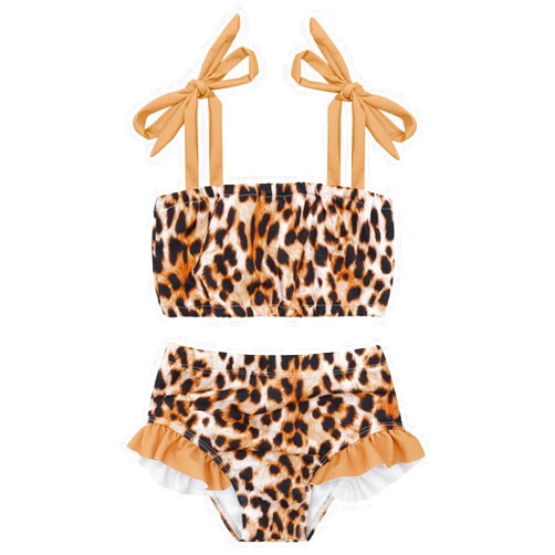 babygoal Toddler Girl 2-Piece Swimsuit Color Block Swimwear Summer Beach Bathing Suit 12M-5T