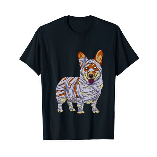 Wowsome! Corgi Dog Mummy Halloween Costume Dog Lovers T-Shirt