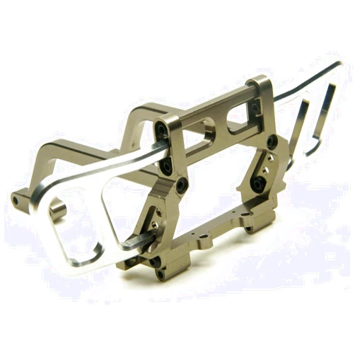 RCLions Aluminum Metal Front Bumper Bull Bar for Axial Wraith 1/10 RC Crawler Car Upgrades(Titanium Color)