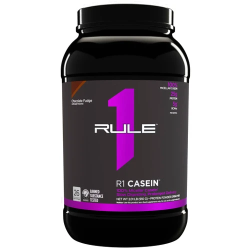 Rule 1 Proteins Rule One Proteins Casein - 25g Slow-Release Protein from Premium Micellar Casein for Sustained Amino Acid Delivery, Helps Keep Muscles Fed Overnight for Recovery (2 Pounds*, Chocolate Fudge)