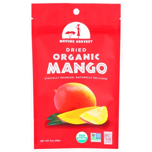 Goinsane Mavuno Harvest 100 Percent Organic Dried Mango, 2 Ounce (Pack of 6) by Mavuno Harvest