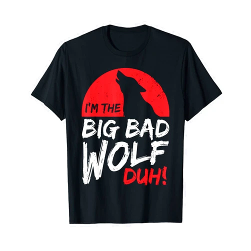Halloween Spirit Tees Bad Wolf Duh Costume Funny Spooky Halloween Humor Graphic T-Shirt