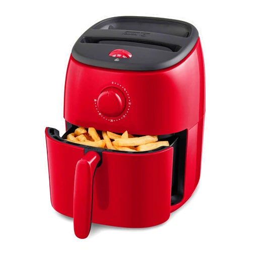 DASH Tasti-Crisp™ Electric Air Fryer Oven, 2.6 Qt., Red – Compact Air Fryer for Healthier Food in Minutes, Ideal for Small Spaces - Auto Shut Off, Analog, 1000-Watt