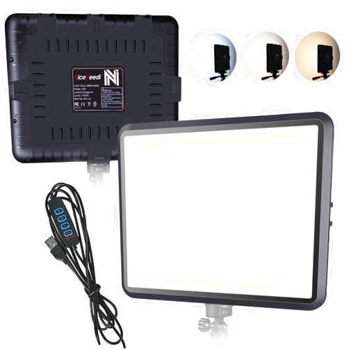 NiceVeedi LED Video Light, NiceVeedi Photography Lighting, 2800-6500K Dimmable Studio Light, Stream Light for Video Recording, Game Streaming, YouTube Visit The NiceVeedi Store