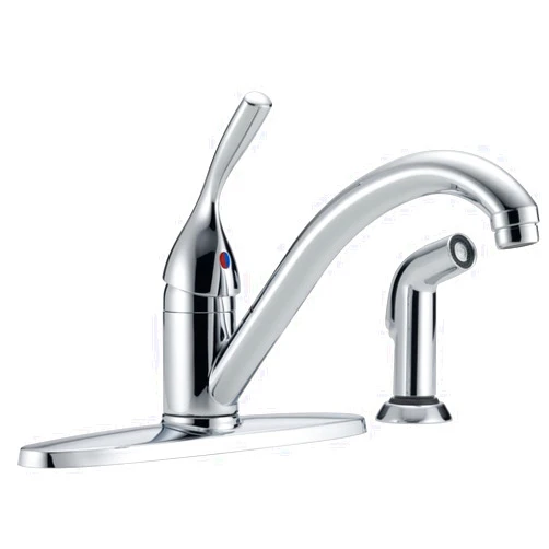 Delta Faucet Classic Single-Handle Kitchen Sink Faucet with Side Sprayer in Matching Finish, Chrome 400-DST