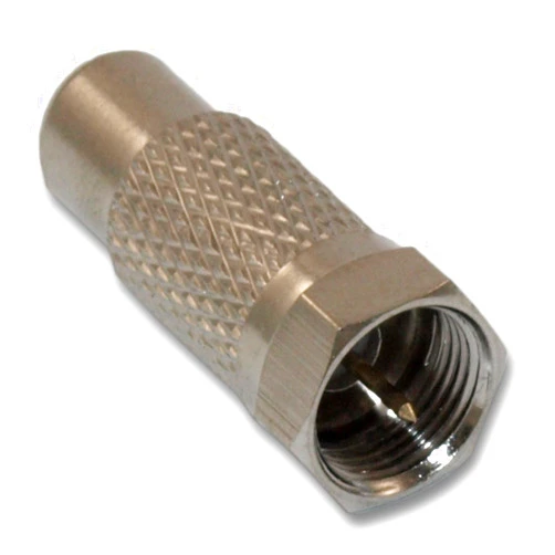 My Cable Mart MyCableMart RCA Female to F-Type (Coax) Male Adapter - Nickel Plated