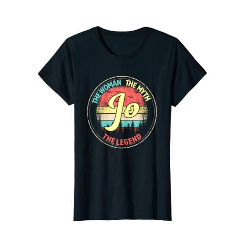 Visit Our Legendary Store With Custom Name Apparel Womens Jo The Woman The Myth The Legend Personalized Name T-Shirt