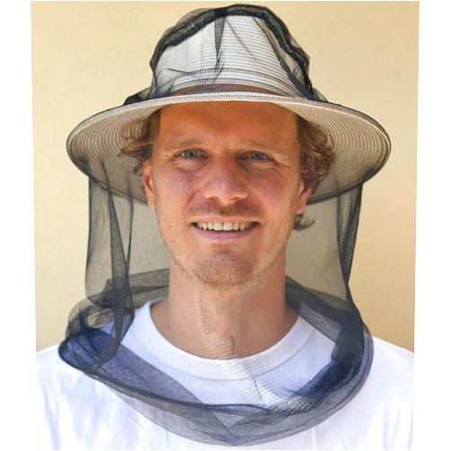 Universal Backpackers Mosquito Head Net for Insect, Fly & Bug Protection - Quality Mesh Netting for Travel, Camping, Gardening, Safari & Fishing - Fits All Type of Hats for Men & Women