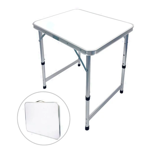 Camp Field Aluminum Folding Small Picnic Table, Adjustable Height Lightweight Portable Camping Table for Picnic Beach Outdoor Indoor (Medium)
