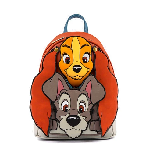 Loungefly Disney Lady and the Tramp Cosplay Womens Double Strap Shoulder Bag Purse, One Size, Multi