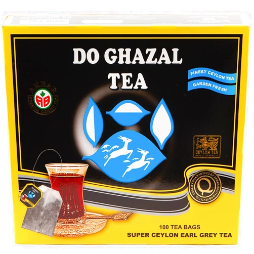 Do Ghazal Super Ceylon Earl Grey Tea Bags - 100 x 2g Teabags Earl Grey 100 Teabags