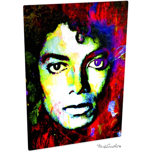 Mark Lewis Art Michael Jackson 8x10 Metal Art Print by Mark Lewis - Vibrant Pop Art for Home Decor (MJS1)