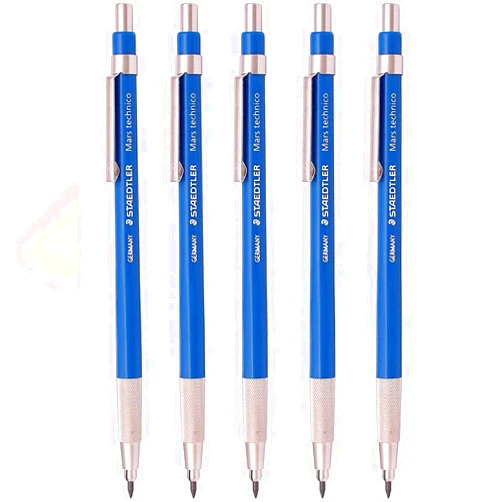 Staedtler Mars Technico 780C Mechanical Lead holder,clutch Pencil for Draft Drawing, Art Sketching Sharpener (Pack of 5)