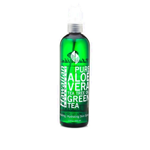 HTSJLGG self tanners Hawaiian Botanicals Aloe Vera,Tea Tree Oil, Green Tea, Healing, Hydrating Skin Spray Large 12 oz. Bottle!
