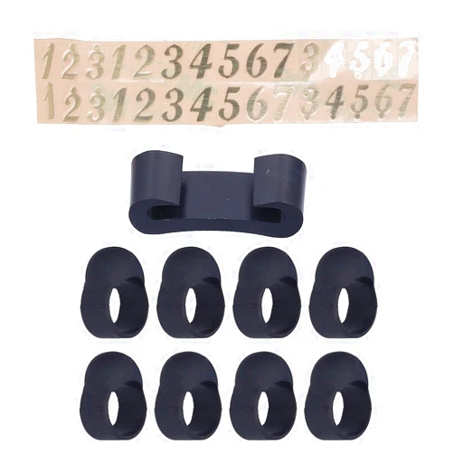 Tomotato 11Pcs Steel Tongue Drum Finger Sleeves Kit Tongue Drum Knocking Finger Picks Cover with Drumstick Holders and Number Stickers for Handpan Percussion Instrument
