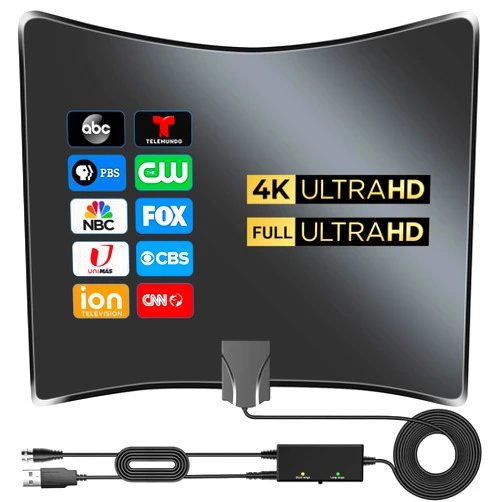 JM NEXLOV 2025 Upgraded TV Antenna Indoor-1500 Miles Long Range Antenna for Smart TV-Digital HD Antenna Amplifier Booster for Local Channels-Support 8K 4K 1080p VHF UHF 454651