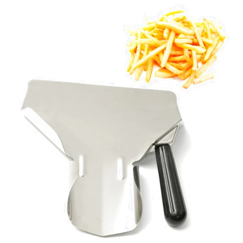 MGGi Stainless Steel French Fry Bagger Scoop Chip Popcorn Bagger Ice Candy Snacks Desserts Scooper, Right Handle