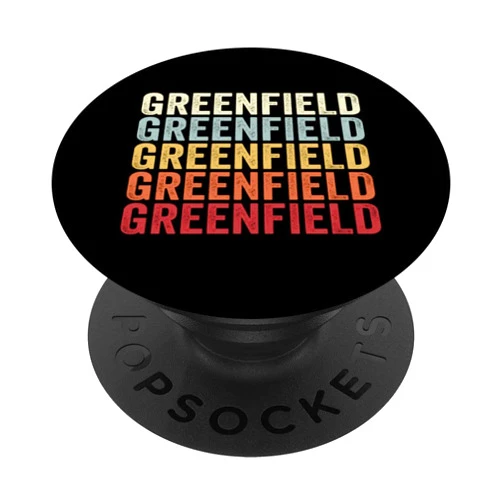Greenfield Massachusetts Greenfield MA Retro Vintage Text PopSockets Swappable PopGrip