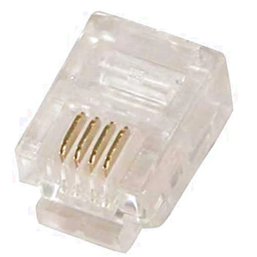 Corporate Computer Corpco 100PACK Telephone Plug 6P4C RJ11 Modular Plug Crimp On Connector