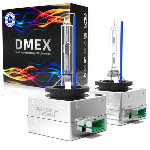 DMEX D3S HID Headlight Bulbs Xenon 6000K Cool White 35W Replacement 66340 42403 42302 Headlamp - Pack of 2