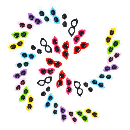 TOYANDONA Sunglasses Flatback Charm, 40Pcs Sunglasses Embellishments Resin Sunglasses Charms for Crafts DIY Scrapbooking Ornaments