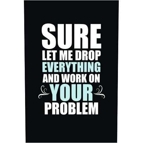Doni Waikel Sure Let Me Drop Everything And Work On Your Problem: Funny Gift Notebook Journal, Gift for Co-workers, Friends and Family, Organizer, Log Book, Notebook, 120 wide-ruled pages