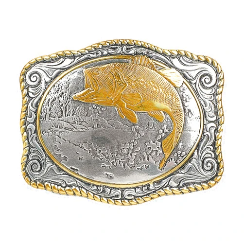 Nocona Men's Crumrine Multi Bass Scaloped Buckle