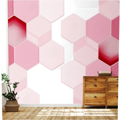 SIGNFORD Wall Mural Abstract Geometric Pattern Removable Wallpaper Wall Sticker for Bedroom Living Room - 100x144 inches