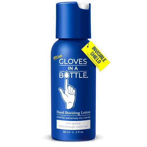 Gloves In A Bottle Shielding Lotion for Nurses – Protective Barrier Hand Lotion for Dry, Cracked Hands | Non-Greasy Moisturizer for Frequent Hand Washing | Travel Size for Healthcare Workers | 2 oz