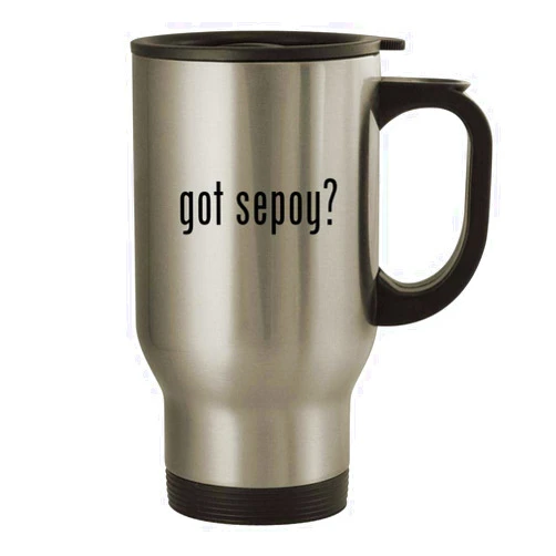 Knick Knack Gifts got sepoy? - 14oz Stainless Steel Travel Mug, Silver