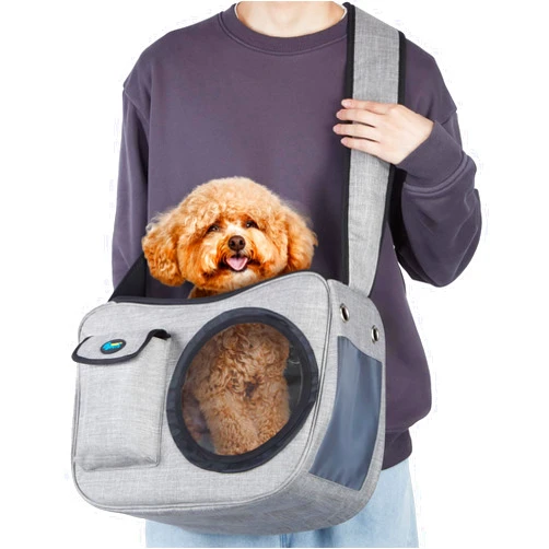 OWNPETS Pet Sling Carrier, Pet Airline Carrier Travel Bag, Fit 10~13lb Small Dogs, Comfortable, Adjustable, Perfect for Airline, Travelling, Daily Walk, Outdoor Activity and Weekend Adventure