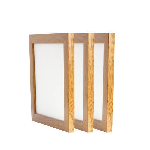 Ebherys 9.5x9.5Embroidery Frame 3PCS a Pack for Embroidery Pieces Display, Sleek & Classic, Fabulous Brown，Metal Tabs, Table Top Easel SquareShape,No Glass (Brown 3PCS)